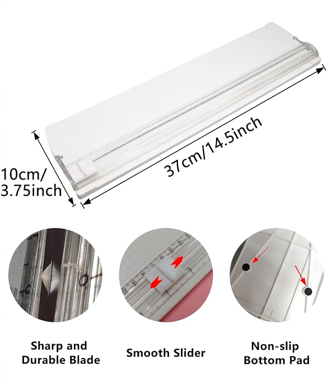 A4 Paper Cutter, 14.5Inch Aluminum Alloy Blade Straight Trimmers - Image 2