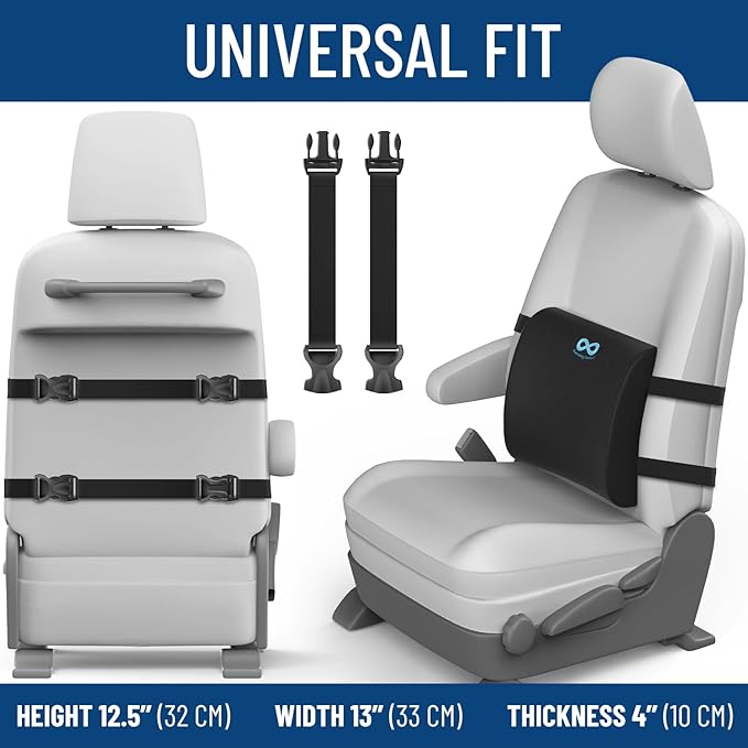 Everlasting Comfort Doctor Recommended Memory Foam Seat Cushion for Office Chairs & Car Seat - Ergonomic Office Desk Accessories for Tailbone Pain Relief, Sciatica & Back Support-DeskLoop Office