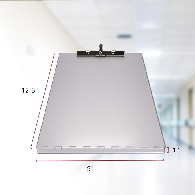 Saunders Silver Slim Metal Storage Clipboard, 8.5x11 Letter Size. Shatterproof - Image 3
