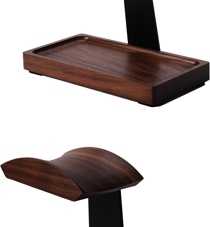 Walnut Headphone Stand, Wooden Headset Stand - Image 3