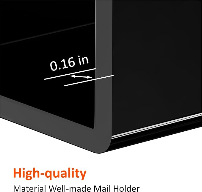 FUCDTEFC Acrylic Mail Holder, Vertical Envelope Mail Holder - Image 3