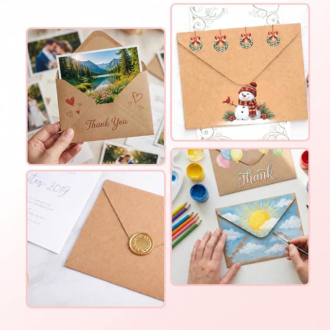 Mr. Pen- Kraft Envelopes, 39 Pack, 5 x 7 Inch, A7 Envelopes, Card Envelopes - Image 4