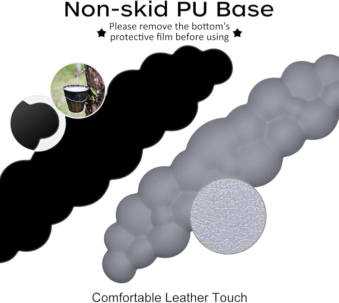 JIKIOU Upgrade Leather Cloud Keyboard Wrist Rest, Cloud Wrist Rest - Image 4