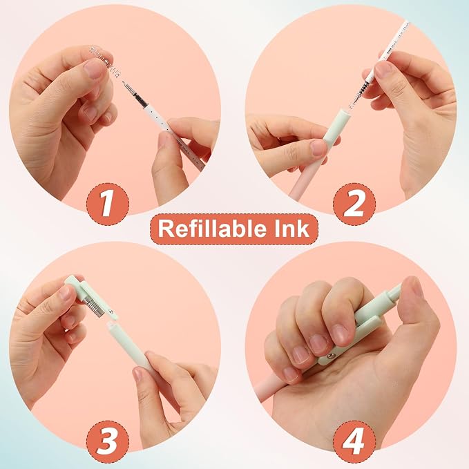 FIOVER 10pcs Gel Pens Black Ink Medium Point 0.7mm Pens Smooth Writing High-End - Image 5