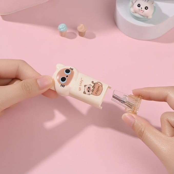 4Pcs Cute Cat Pencil Sharpeners Small Manual Pencil Sharpener Kawaii Stationery - Image 2