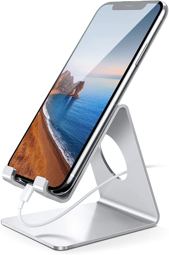 Lamicall Cell Phone Stand, Desk Phone Holder Cradle, Compatible by Lamicall