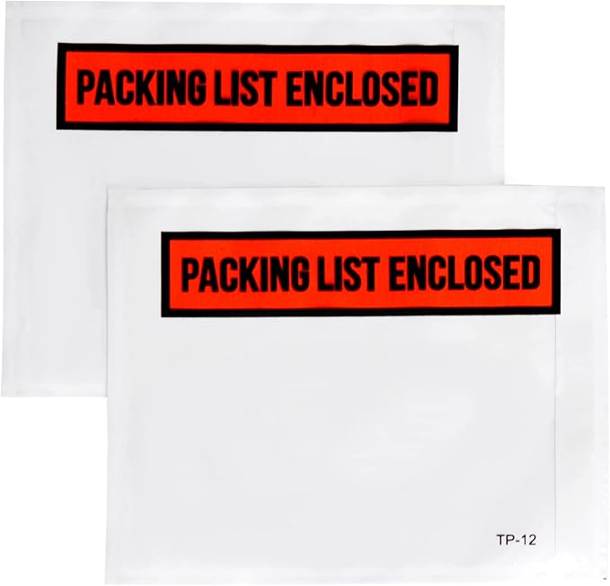 100 PCS 4.5"x 5.5" Packing List Envelopes by INSAFEPACK