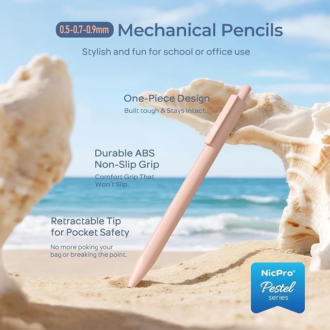 Nicpro 6PCS Pastel Mechanical Pencil Set - Image 2