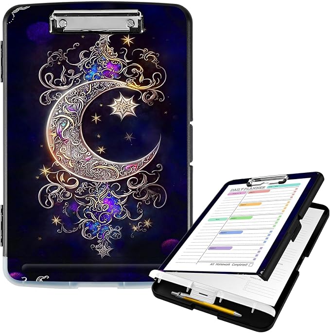 Clipboard with Storage High Capacity Plastic Nursing Clipboards with Pen Holder by Unknown