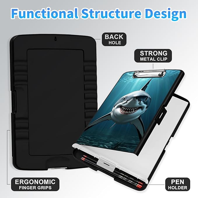 LYHXLYJH Clipboard with Storage, A4 Clipboards with Pen Holder, Heavy Duty - Image 4