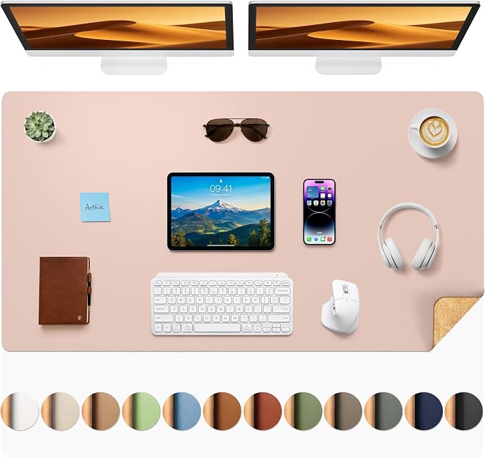 Aothia Cork Desk Mat by AothiaSimpleNaturalUnique