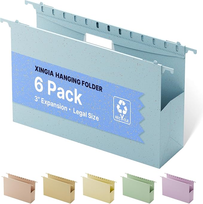 XINGIA Legal Size Hanging File Folders Extra Capacity, Heavy Duty 3 Inch by Unknown
