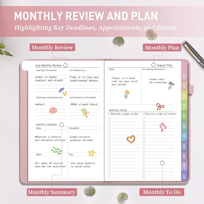 Academic Planner 2026-2027, Weekly and Monthly Academic Year Calendar Planner - Image 5