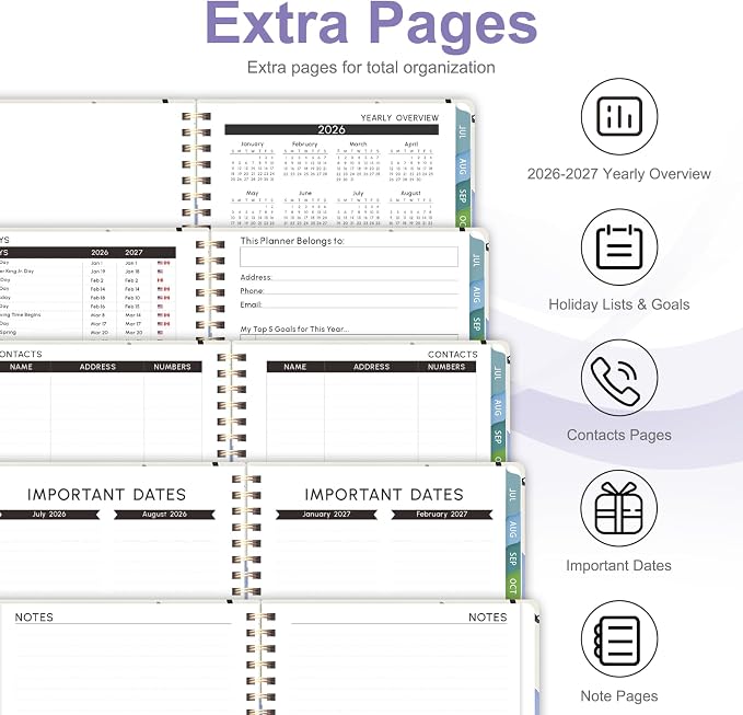 Planner 2026-2027, Weekly and Monthly Academic Year Calendar Planner, July 2026 - Image 5