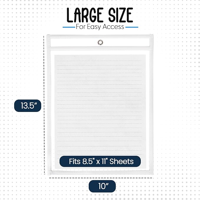 Essex Wares - 5 Pack, Job Ticket Holders, Reusable & Easy Erase Plastic Invoice - Image 2