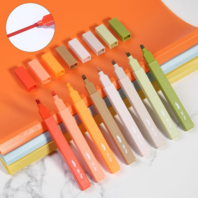 Mr. Pen- Aesthetic Highlighters, 8 Pack, Chisel Tip, Autumn Earth | Cute - Image 7