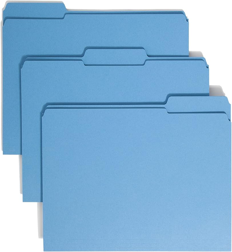 Smead File Folder, Reinforced 1/3-Cut Tab, Letter Size, 100 per Box by SMEAD