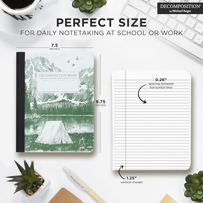 Decomposition Mountain Lake College Ruled Composition Notebook - Image 6