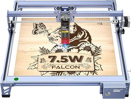 CREALITY FALCON 7500mW Laser Engraver, Laser Engraver and Cutter Machine for Beginners, Wood, Metal, DIY, Active Stop, Compresed Spot 0.06mm, 15.7"*16.3" Workspace-DeskLoop Office