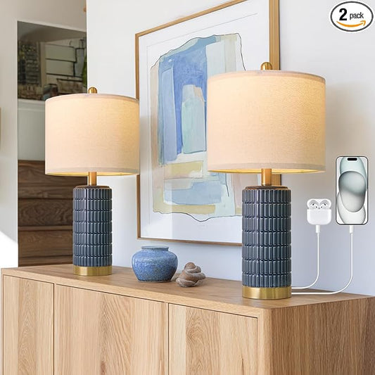 PoKat 21.5'' Bedside Table Lamps Set of 2 by Pokat