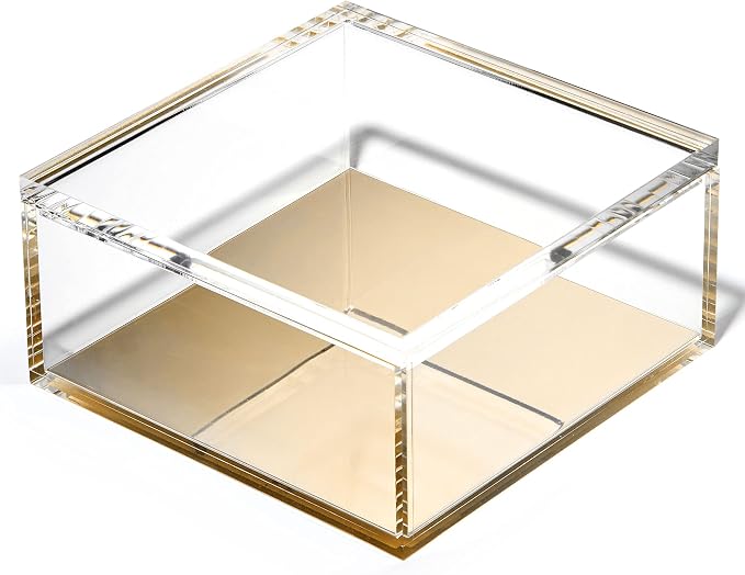 OfficeGoods Acrylic Desk Organizer w/Gold Base – Functional & Elegant Odds & - Image 3