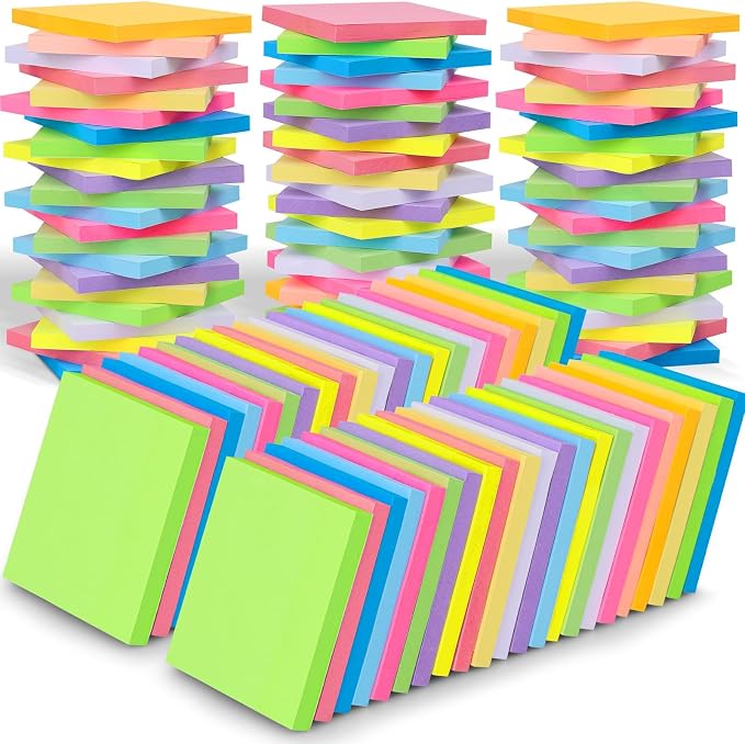 60 PCS Sticky Notes Bulk 3x3 Inch Colorful Sticky Notes 75 Sheets/Pad 12 Colors - Image 8
