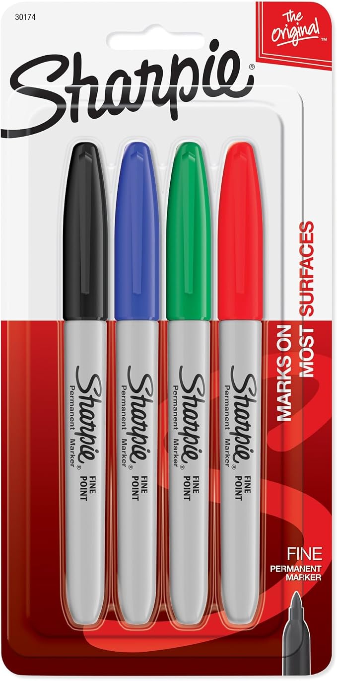 "Sharpie Fine Point Permanent Markers 4/Pkg-Red by Unknown