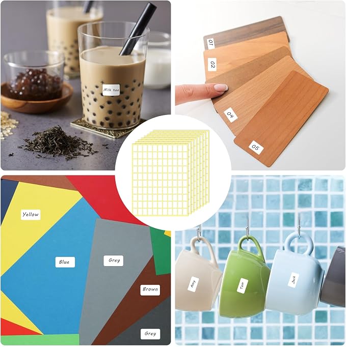 Sliverdew White Labels Stickers, 3300 Pack Small 0.5" x 0.75", Removable Blank - Image 5