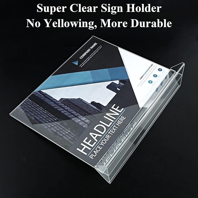 Horizontal Acrylic Sign Holder 8.5 x 11 - Image 4