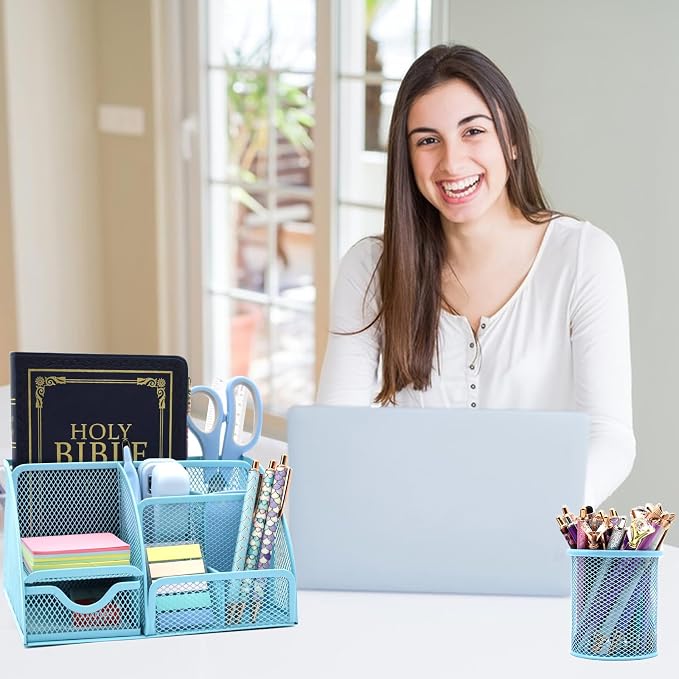 12 in 1 Desk Organizers and Accessories Set, Office Supplies Include Stapler - Image 6