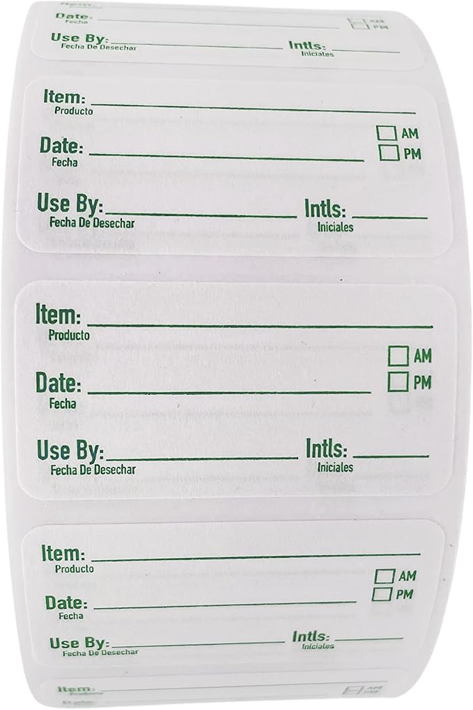2x1 Dissolvable Food Labels, 1000 Label Stickers, Bottle Labels by ATLDIRECT