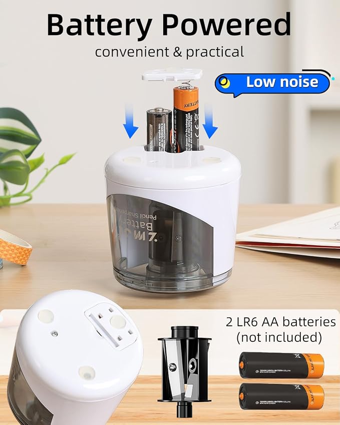 ZMOL Battery Powered Electric Pencil Sharpener, Small Battery Operated Pencil - Image 3