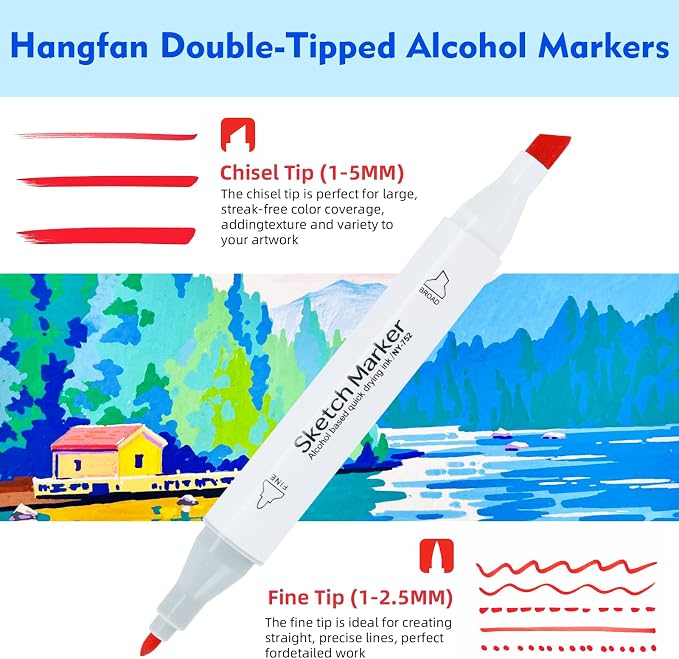 HOMSAILMO 80 color liquor base mark, double pointed permanent painting mark - Image 2