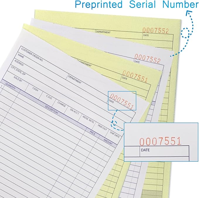ZUFECY Carbonless 2-Part Receipt Book, Money and Rent Receipt Book, - Image 2