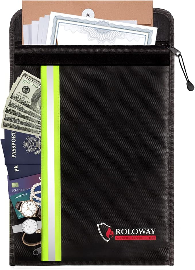 ROLOWAY Fireproof Envelope for Cash, Legal Documents Safe by ROLOWAY