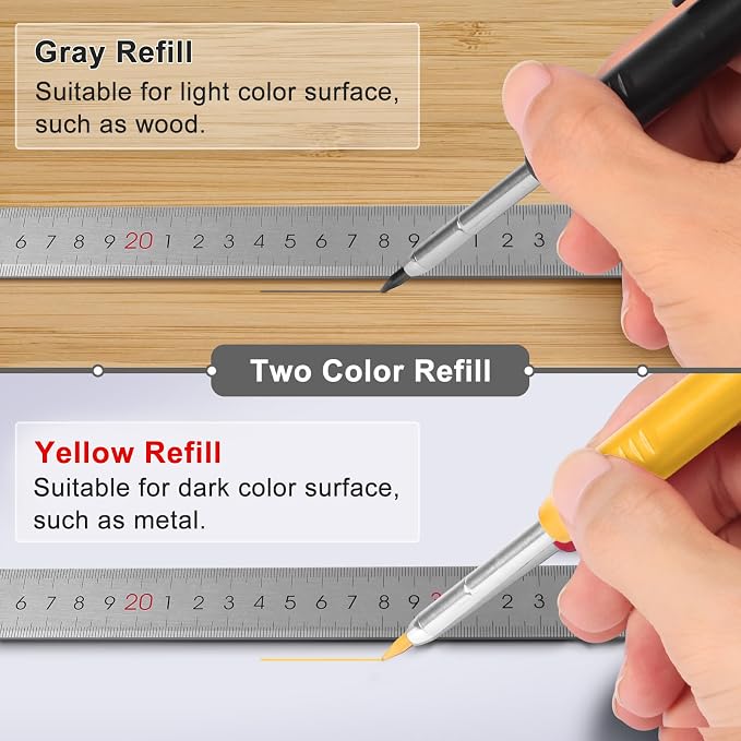 MECHEER 2 Pack Carpenter Pencils Construction Pencil - Image 3