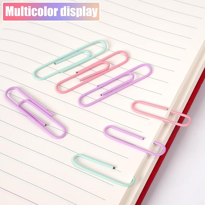 Macaron Colored Paper Clips, Large Paper Clip - Image 4