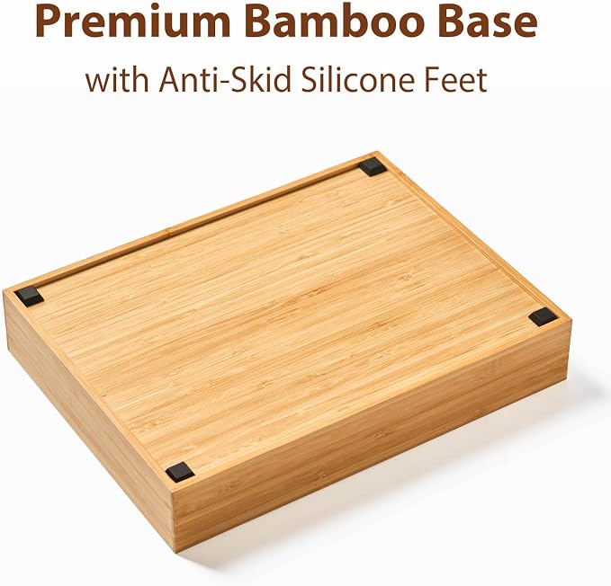 Umilife Bamboo Desk Drawer Organizer, Wood Junk Organizer Tray - Image 4