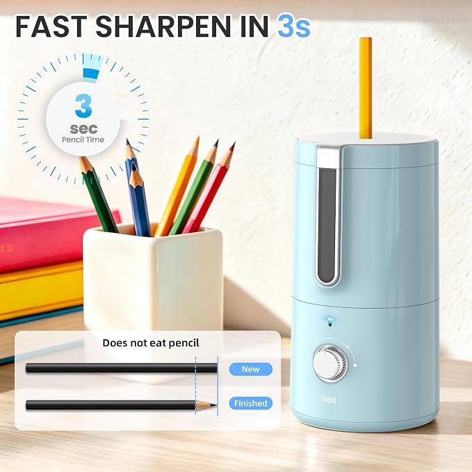 deli Electric Pencil Sharpener, Fully Automatic Pencil Sharpener - Image 7