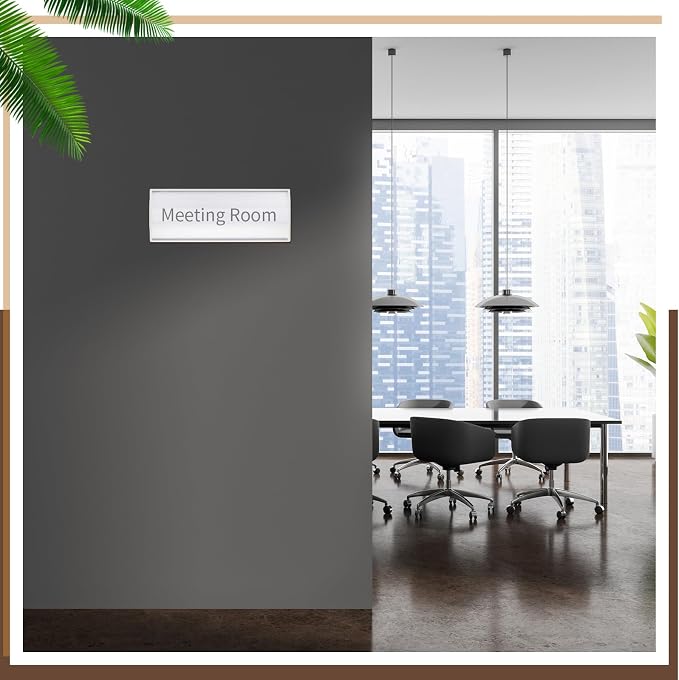 Therwen 50 Pcs Aluminum Office Name Plate Holder - Image 4