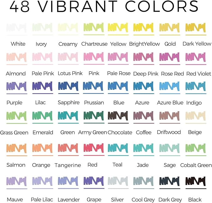 Artecho Acrylic Paint Markers 48 Colors - Image 2