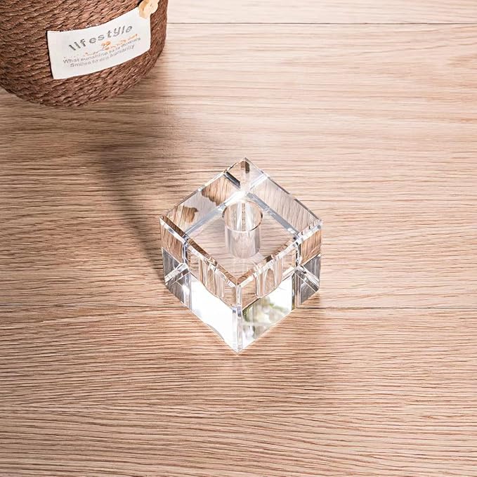 Glass Pen Holder Honeycomb Desk Accessory Fountain Pen Office Supplies Party & Gift Idea Home Decor (SQUARE)-DeskLoop Office