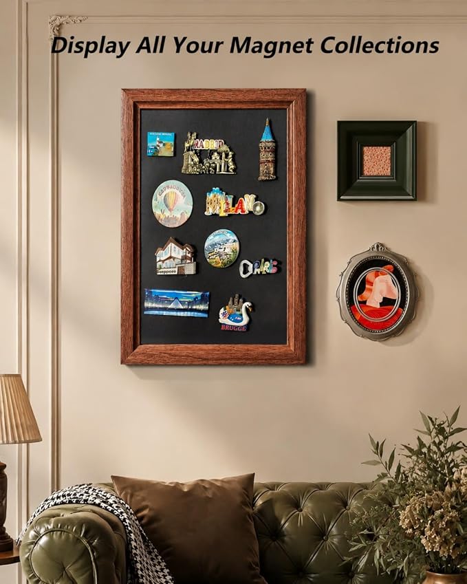 Magnet Board for Wall, 15.7 x 23.6 in Framed Magnetic Display Board, No-Drill - Image 3