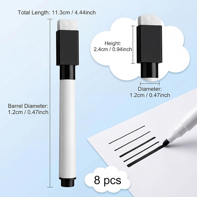 Fine tip Dry Erase Black Markers - Image 7