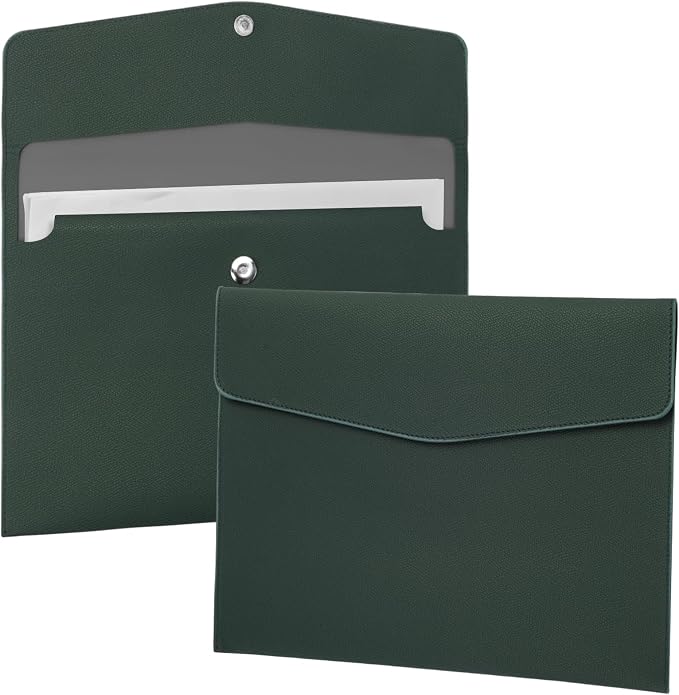 FYY File Folder, PU Leather A4 Document Holder File Organizer Filing Envelope by FYY