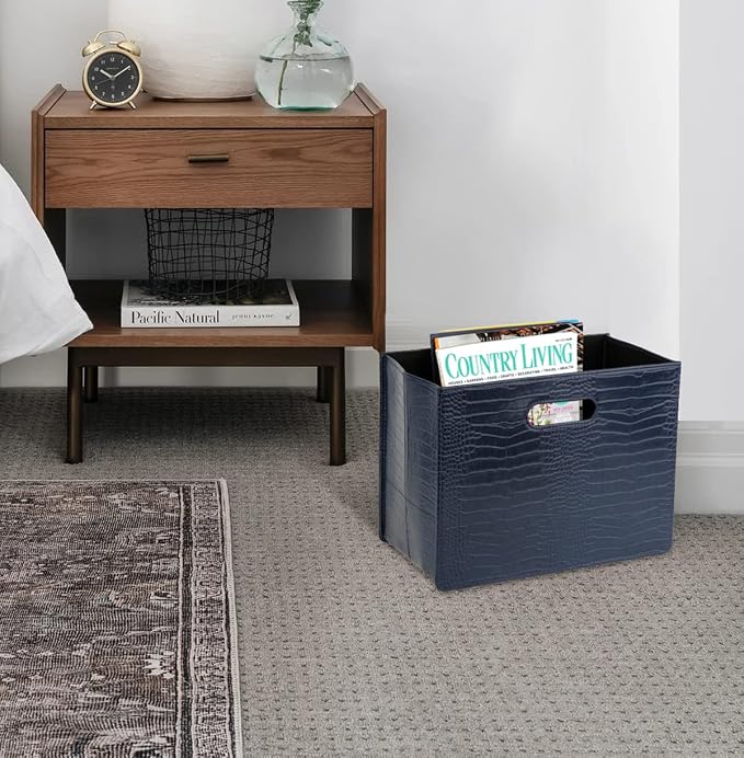 HofferRuffer Magazine Basket Holder, Foldable Magazine Rack, Document File - Image 3