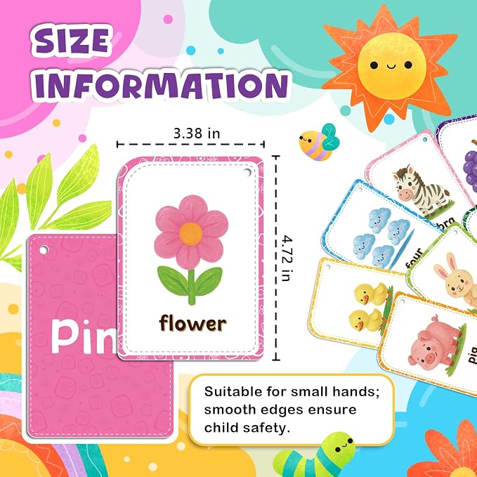 Flash Cards are Designed for Toddlers Aged 1-3. The Set Includes 56 - Image 2