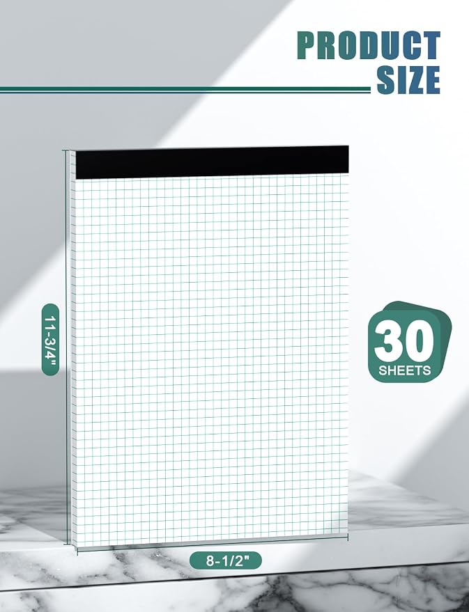 Graph Paper Pads 8.5 x 11, 4x4 Graph Ruled, 2 Pack 1/4 Graph Paper Notebooks - Image 2