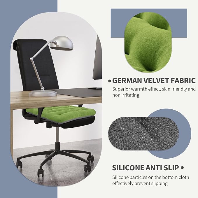 BUYUE Good Support Office Chair Cushion Padded, Soft Velvet Comfortable - Image 5