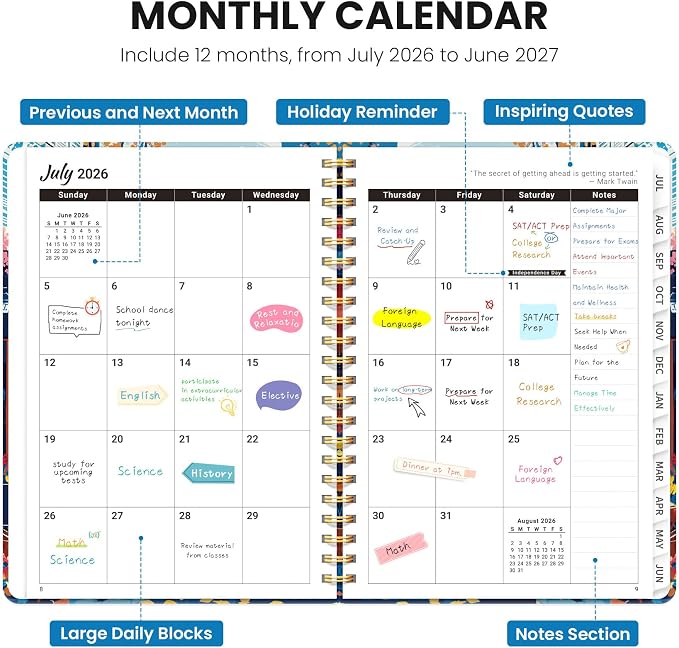 Planner 2026-2027, Monthly and Weekly Academic Planner July 2026 - Image 2